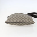 GUCCI GG Supreme Shoulder Bag PVC Beige Silver Auth 151520-5