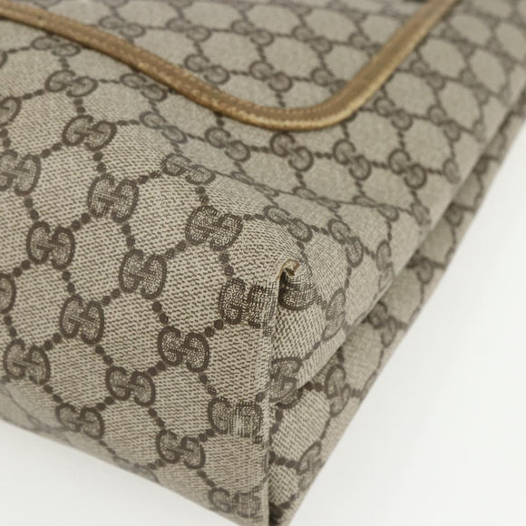 GUCCI GG Supreme Web Sherry Line Tote Bag PVC Beige Red 39 02 003 Auth 151523