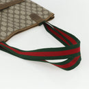 GUCCI GG Supreme Web Sherry Line Tote Bag PVC Beige Red 39 02 003 Auth 151523-7