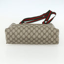 GUCCI GG Supreme Web Sherry Line Tote Bag PVC Beige Red 39 02 003 Auth 151523-9