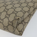 GUCCI GG Plus Supreme Clutch Bag PVC Beige Auth 151524-15