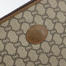 GUCCI GG Plus Supreme Clutch Bag PVC Beige Auth 151524-8