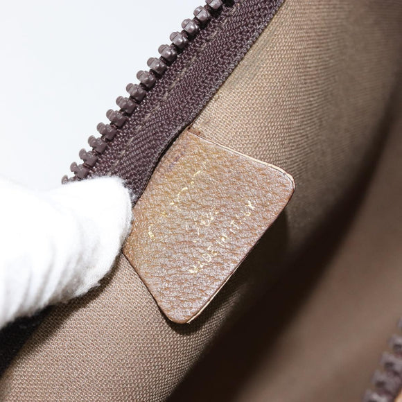 GUCCI GG Plus Supreme Clutch Bag PVC Beige Auth 151524