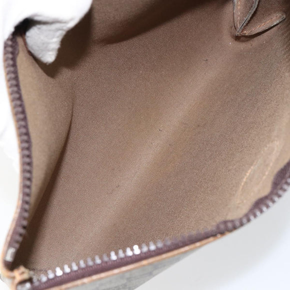 GUCCI GG Plus Supreme Clutch Bag PVC Beige Auth 151524