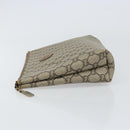 GUCCI GG Plus Supreme Clutch Bag PVC Beige Auth 151524-4