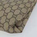 GUCCI GG Plus Supreme Clutch Bag PVC Beige Auth 151524-7