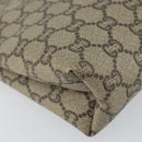 GUCCI GG Plus Supreme Clutch Bag PVC Beige Auth 151524-14