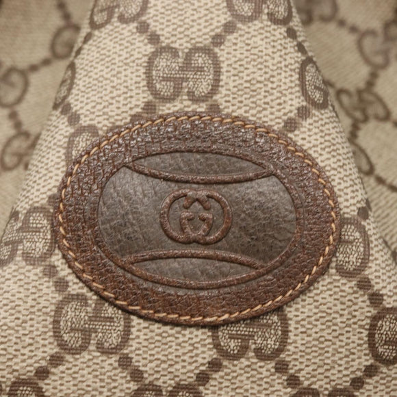 GUCCI GG Supreme Purse Shoulder Bag PVC Beige Gold 97 19 302 Auth 151526