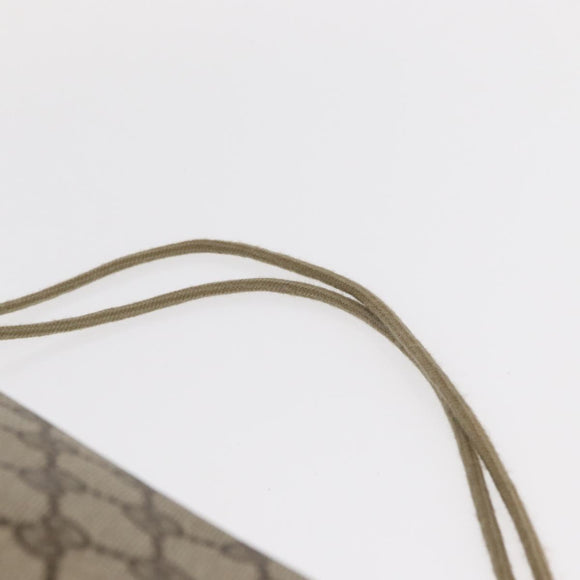 GUCCI GG Supreme Purse Shoulder Bag PVC Beige Gold 97 19 302 Auth 151526