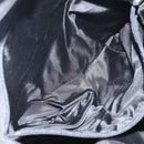 PRADA Tote Bag Nylon Black Silver Auth 151527-21