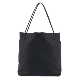 PRADA Tote Bag Nylon Black Silver Auth 151527 - 0