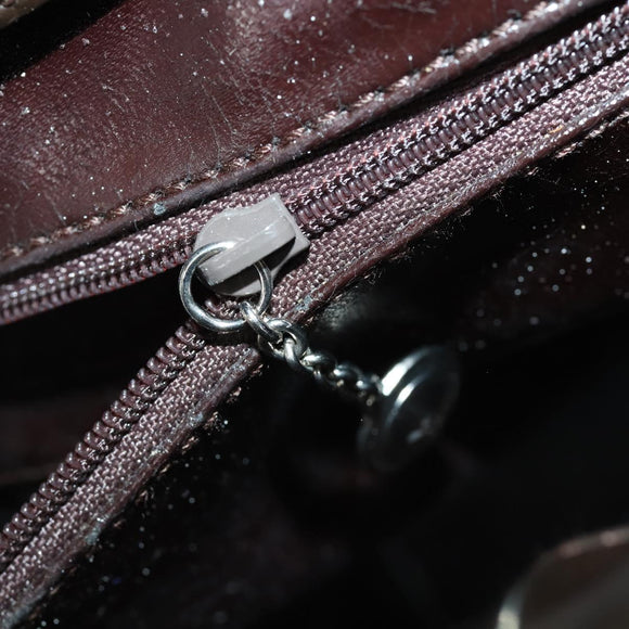 GUCCI Hand Bag Patent leather 2way Brown Silver 000 1013 0504 Auth 151528