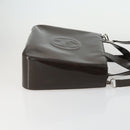 GUCCI Hand Bag Patent leather 2way Brown Silver 000 1013 0504 Auth 151528-4