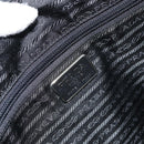 PRADA Tote Bag Nylon Black Silver Auth 151531-18