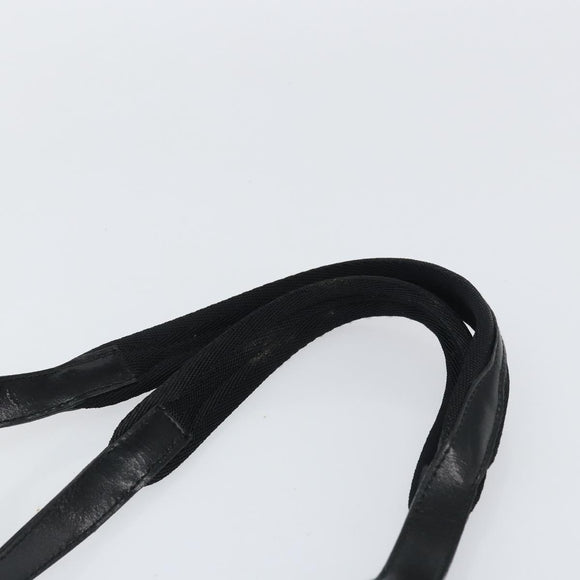 PRADA Tote Bag Nylon Black Silver Auth 151531