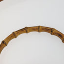 GUCCI Bamboo Shoulder Bag Leather 2way Brown Gold 001 2113 1638 Auth 151532-15