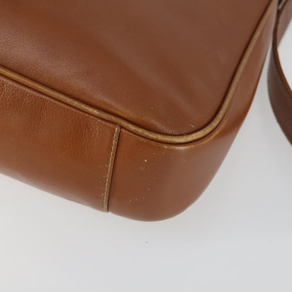 GUCCI Bamboo Shoulder Bag Leather 2way Brown Gold 001 2113 1638 Auth 151532