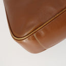 GUCCI Bamboo Shoulder Bag Leather 2way Brown Gold 001 2113 1638 Auth 151532-17