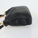 GUCCI Bamboo Shoulder Bag Leather 2way Black Gold 001 1577 2615 Auth 151534-5