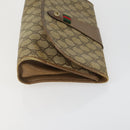 GUCCI GG Supreme Clutch Bag PVC 4 Set Beige Auth 151535-16