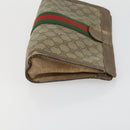 GUCCI GG Supreme Clutch Bag PVC 4 Set Beige Auth 151535-22