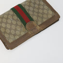 GUCCI GG Supreme Clutch Bag PVC 4 Set Beige Auth 151535-23