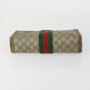 GUCCI GG Supreme Clutch Bag PVC 4 Set Beige Auth 151535-24