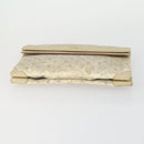 GUCCI GG Supreme Clutch Bag PVC 4 Set Beige Auth 151535-6