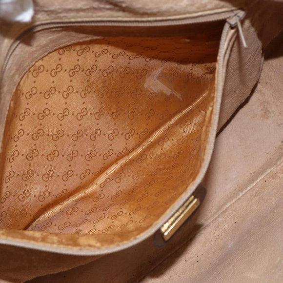 GUCCI GG Supreme Web Sherry Line Bag PVC Beige Gold 001 256 0719 Auth 151537