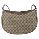 GUCCI GG Supreme Web Sherry Line Bag PVC Beige Gold 001 256 0719 Auth 151537-2