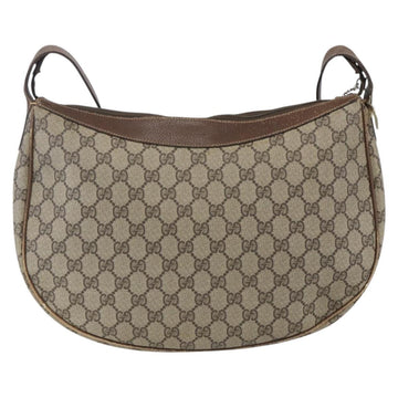 GUCCI GG Supreme Web Sherry Line Bag PVC Beige Gold 001 256 0719 Auth 151537 - 0