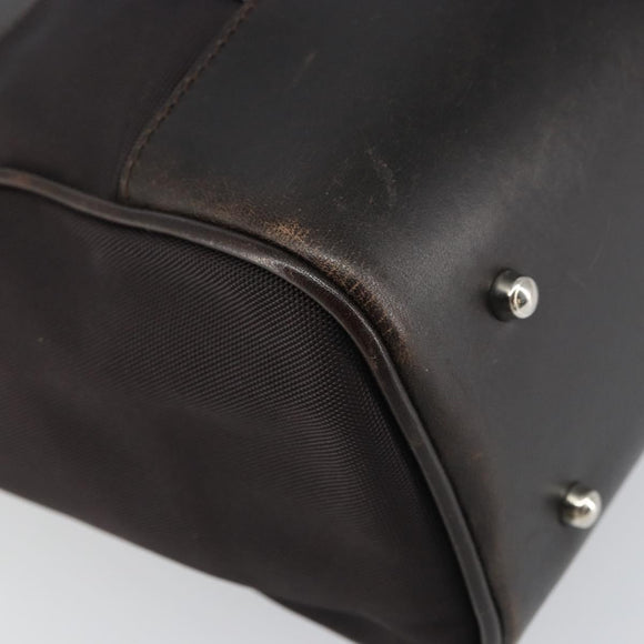 GUCCI Tote Bag Canvas Brown Silver 002 1705 0405 Auth 151538