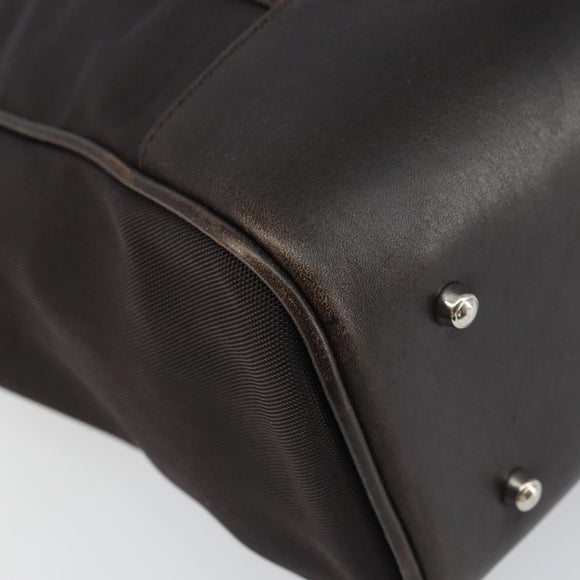 GUCCI Tote Bag Canvas Brown Silver 002 1705 0405 Auth 151538