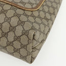 GUCCI GG Supreme Web Sherry Line Tote Bag PVC Beige Red 40 02 003 Auth 151539-10