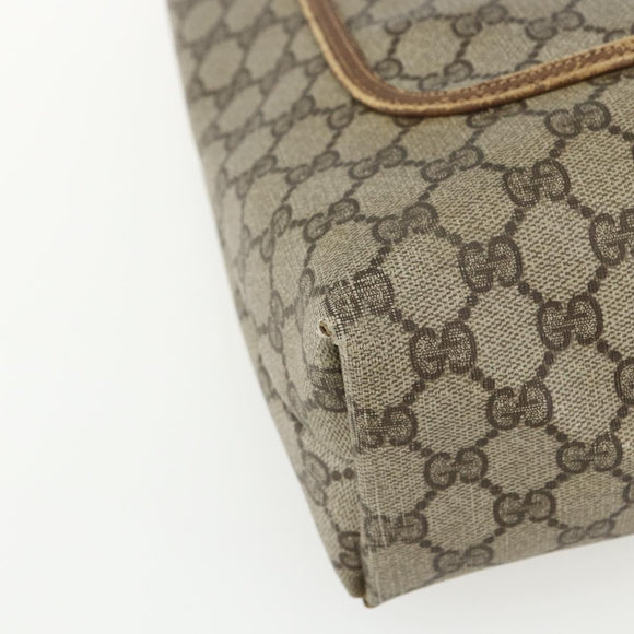 GUCCI GG Supreme Web Sherry Line Tote Bag PVC Beige Red 40 02 003 Auth 151539