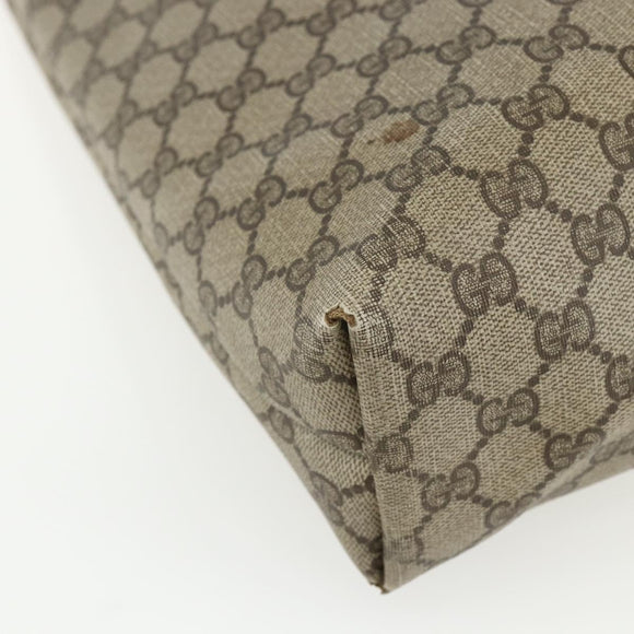 GUCCI GG Supreme Web Sherry Line Tote Bag PVC Beige Red 40 02 003 Auth 151539