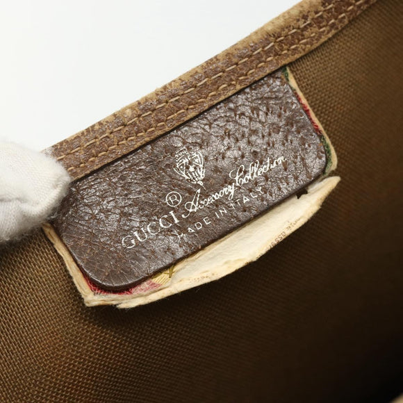 GUCCI GG Supreme Web Sherry Line Tote Bag PVC Beige Red 40 02 003 Auth 151539