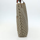 GUCCI GG Supreme Web Sherry Line Tote Bag PVC Beige Red 40 02 003 Auth 151539-5