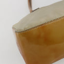 PRADA Hand Bag Nylon Beige Silver Auth 151542-14