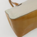 PRADA Hand Bag Nylon Beige Silver Auth 151542-16