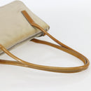 PRADA Hand Bag Nylon Beige Silver Auth 151542-7