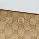 GUCCI GG Canvas Sherry Line Shoulder Bag Beige Gold 145857 Auth 151543-14