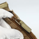 GUCCI GG Canvas Sherry Line Shoulder Bag Beige Gold 145857 Auth 151543-15