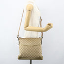 GUCCI GG Canvas Sherry Line Shoulder Bag Beige Gold 145857 Auth 151543-24
