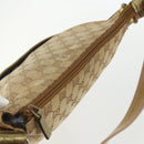 GUCCI GG Canvas Sherry Line Shoulder Bag Beige Gold 145857 Auth 151543-6