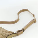 GUCCI GG Canvas Sherry Line Shoulder Bag Beige Gold 145857 Auth 151543-8