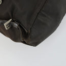 PRADA Backpack Nylon Brown Silver Auth 151544-19