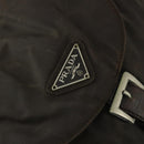 PRADA Backpack Nylon Brown Silver Auth 151544-20