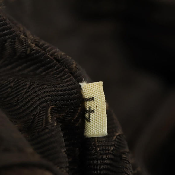 PRADA Backpack Nylon Brown Silver Auth 151544