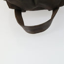 PRADA Backpack Nylon Brown Silver Auth 151544-7